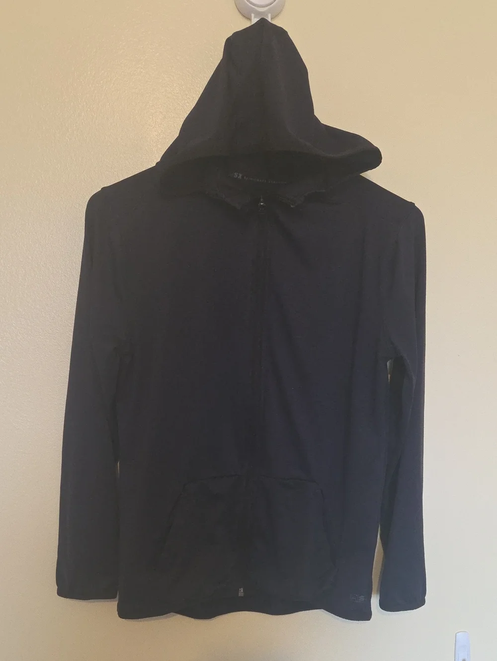 Kids Navy Zip-Up Hooded Jacket